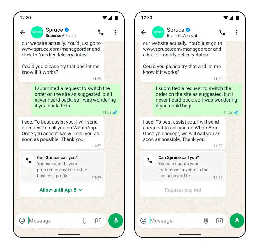 Permission request expires after 7 days — User interacts with request