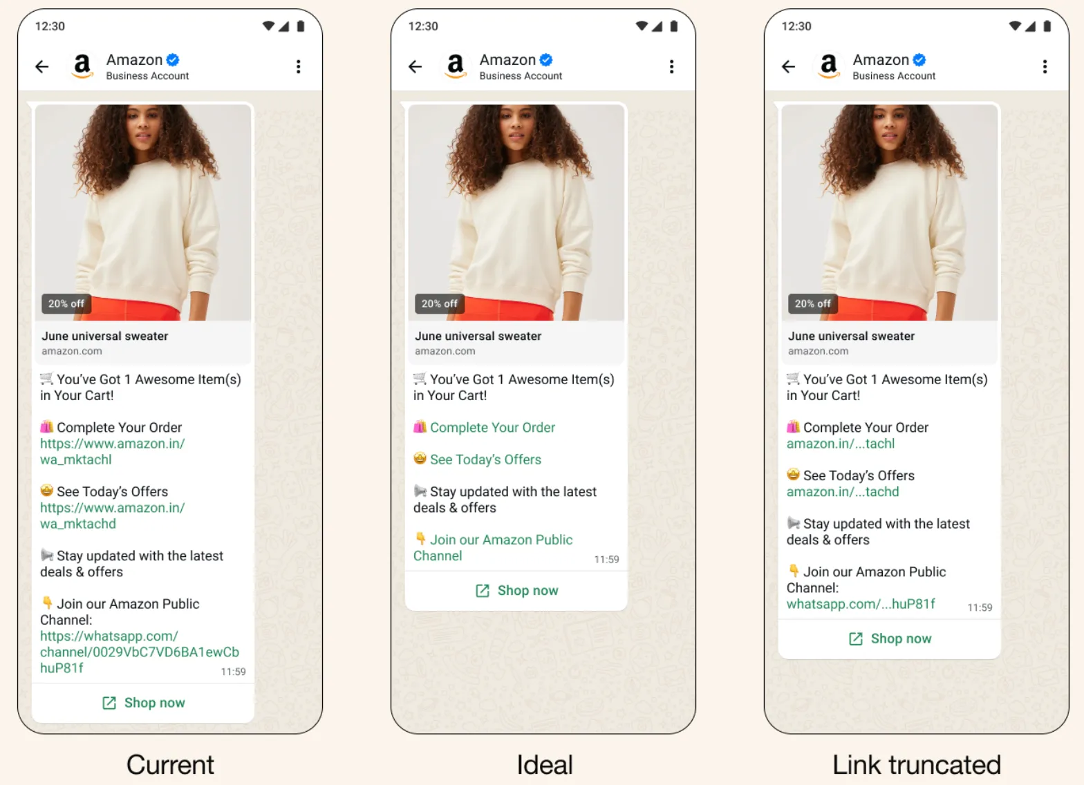 Example of link formatting
