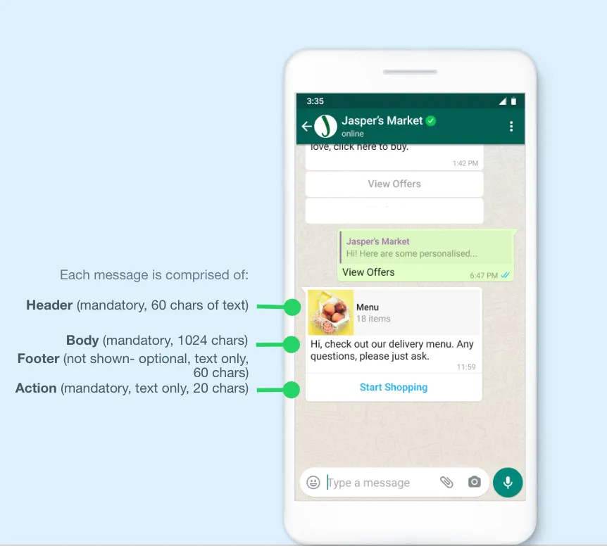 Multi-Product message example