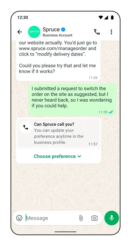 Free form message with no text body