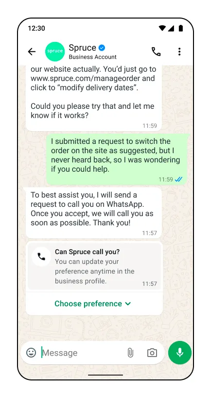 Free form message with body only