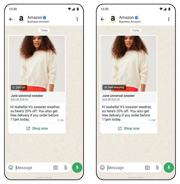 Example of auto promotion tag